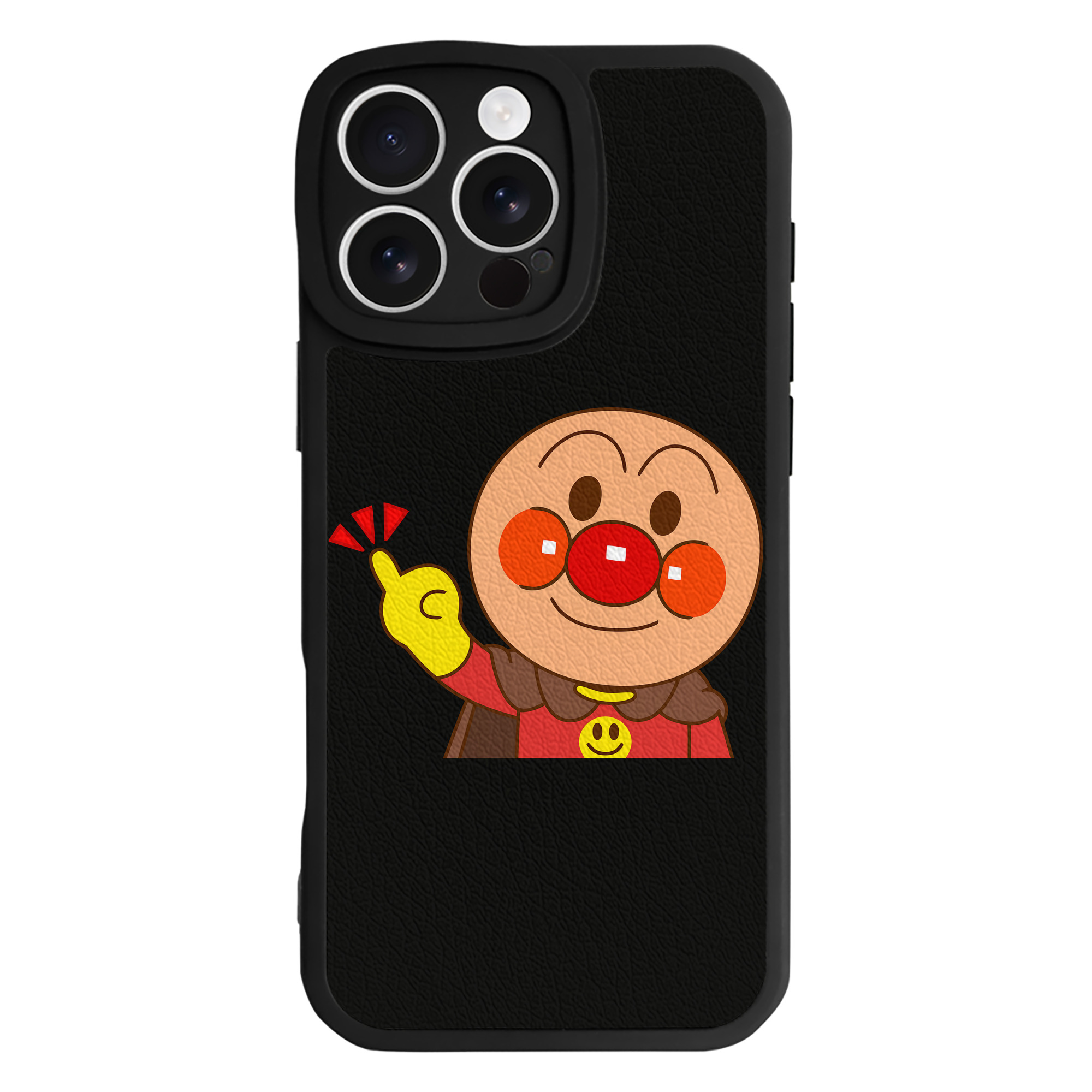 （画像用） アンパンマン Anpanman 【iPhone 16シリーズ対応】シリコンスマホケース（レザー調） 材質：シリコン